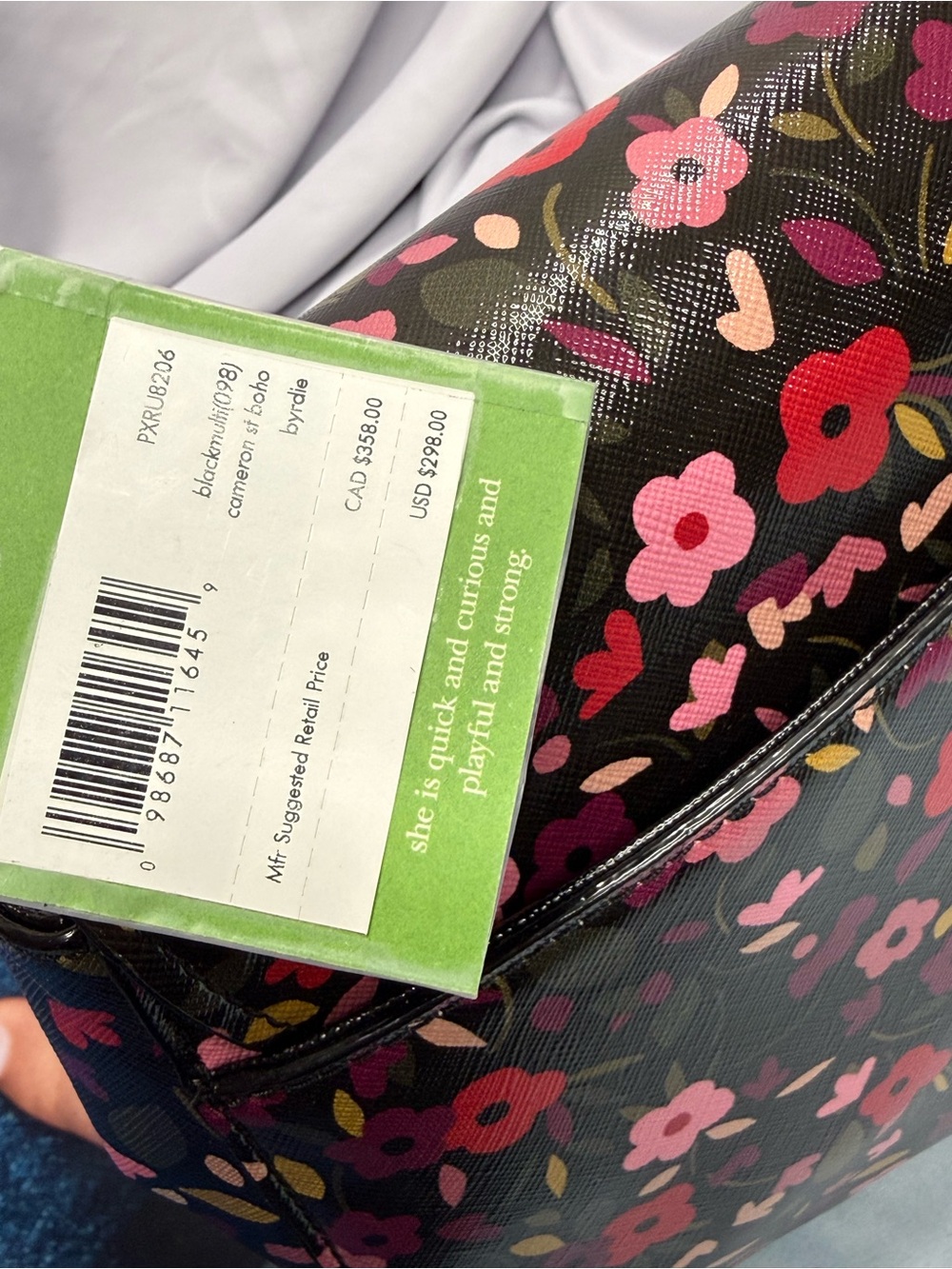 (new+tag) Kate Spade Cameron Boho Black Floral Crossbody Byrdie Collection - Picture 7 of 17